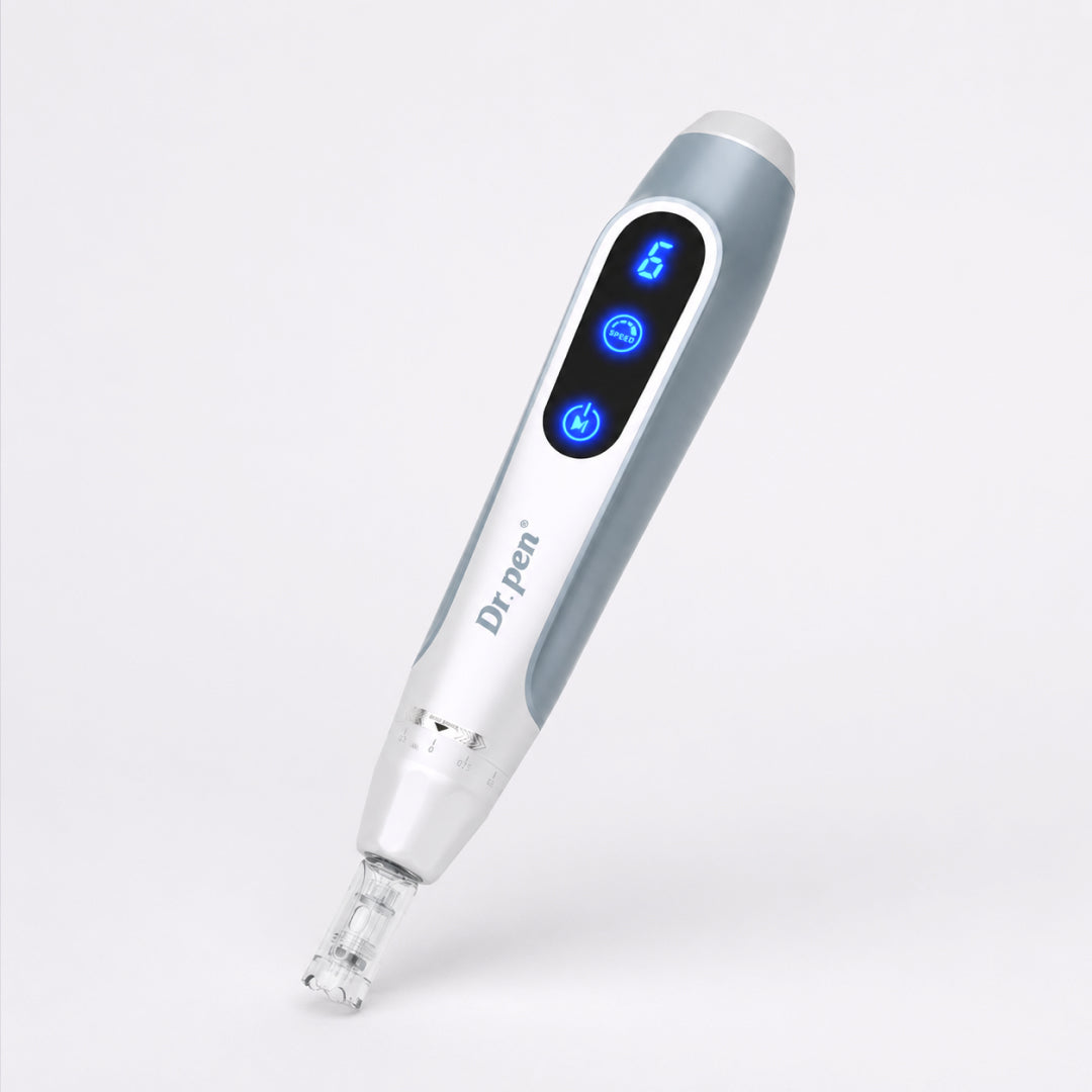 Dr. Pen MC9 Ultima PRO Microneedling Pen device with digital display on a white background